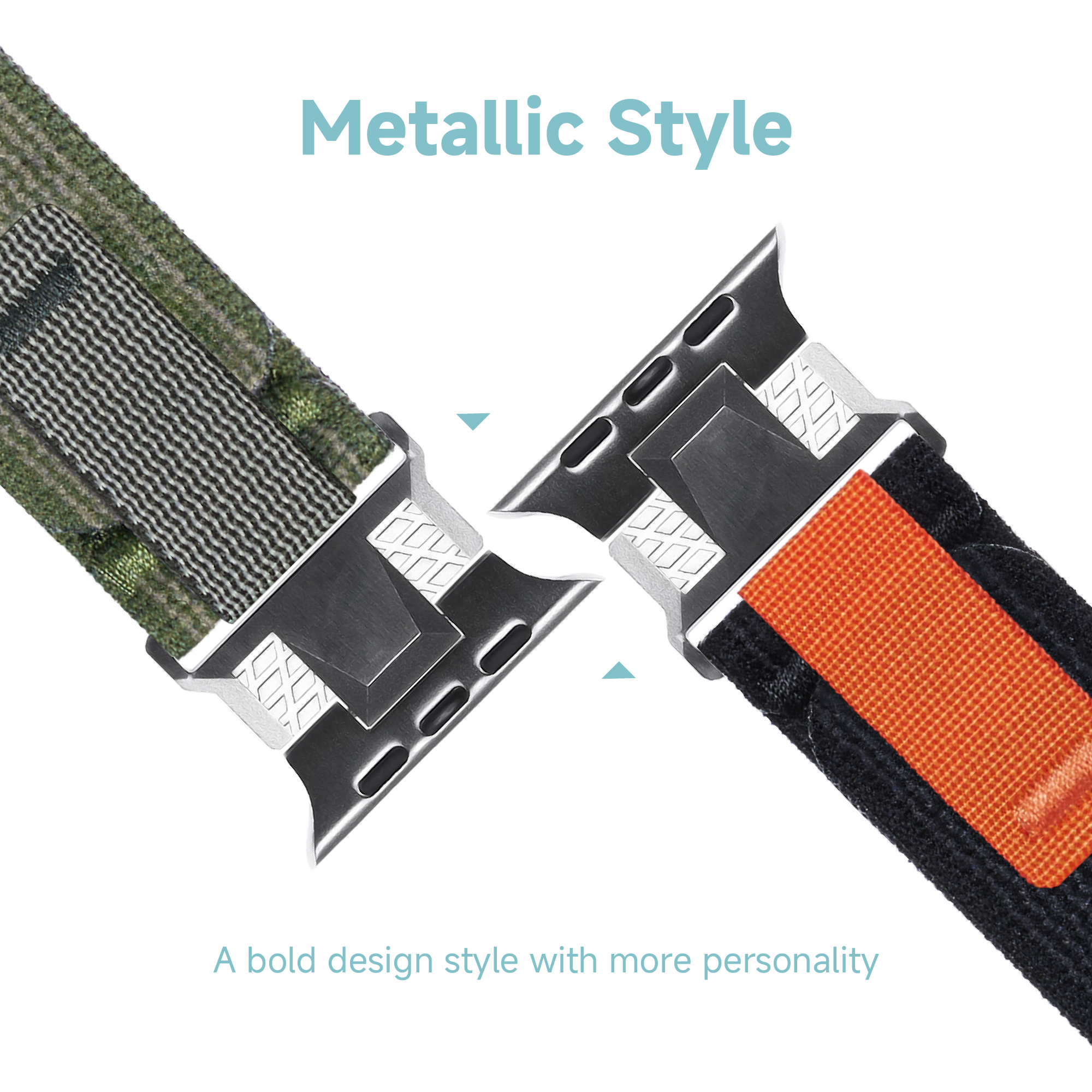 Breeze - Metallic Style Woven Velcro Strap