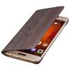 Picture of LEMONDA Cloth Skin Smart View Window Mobile Phone Case for Huawei Mate 9 Pro / Mate 9 Porsche Design - Brown