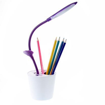 Picture of LEMONDA Sapling Pen Holder Touchable LED Desk Lamp with 3 Brightness Eye-protective - Purple