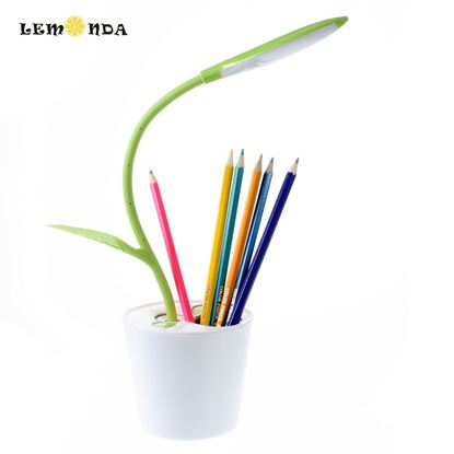 Picture of LEMONDA Sapling Pen Holder Touchable LED Desk Lamp with 3 Brightness Eye-protective - Green