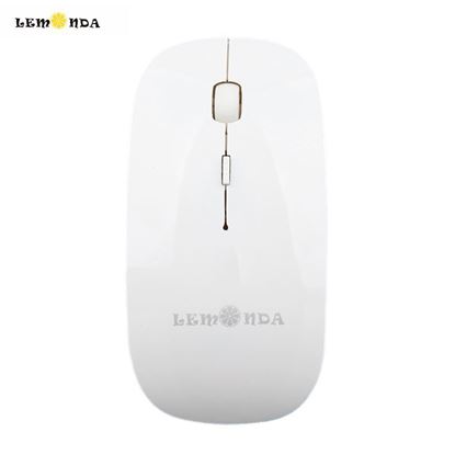 Picture of LEMONDA Ultra-thin 1600 DPI Optical Wireless Bluetooth 3.0 Mouse - White